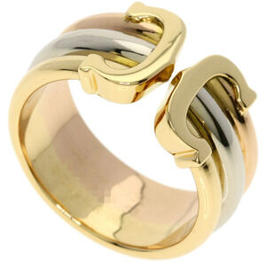 CARTIER Authentic 18k Gold 2C Ring #53